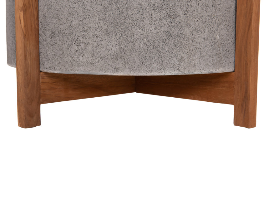 ΓΛΑΣΤΡΑ ΕΣΩΤ.ΧΩΡΟΥ HOFF HM4682.03L FIBER CEMENT ΓΚΡΙ-TEAK ΒΑΣΗ Φ50x35Υεκ