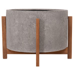 ΓΛΑΣΤΡΑ ΕΣΩΤ.ΧΩΡΟΥ HOFF HM4682.03L FIBER CEMENT ΓΚΡΙ-TEAK ΒΑΣΗ Φ50x35Υεκ