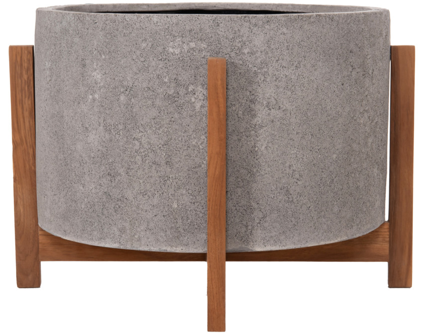 ΓΛΑΣΤΡΑ ΕΣΩΤ.ΧΩΡΟΥ HOFF HM4682.03L FIBER CEMENT ΓΚΡΙ-TEAK ΒΑΣΗ Φ50x35Υεκ