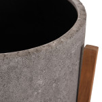 ΓΛΑΣΤΡΑ ΕΣΩΤ.ΧΩΡΟΥ HOFF HM4682.03L FIBER CEMENT ΓΚΡΙ-TEAK ΒΑΣΗ Φ50x35Υεκ