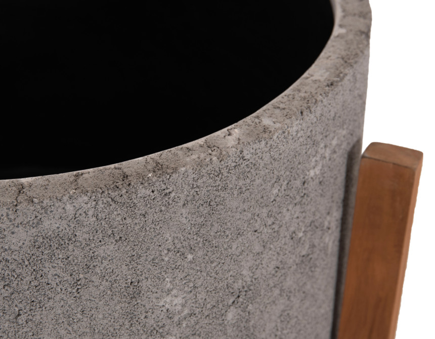 ΓΛΑΣΤΡΑ ΕΣΩΤ.ΧΩΡΟΥ HOFF HM4682.03L FIBER CEMENT ΓΚΡΙ-TEAK ΒΑΣΗ Φ50x35Υεκ