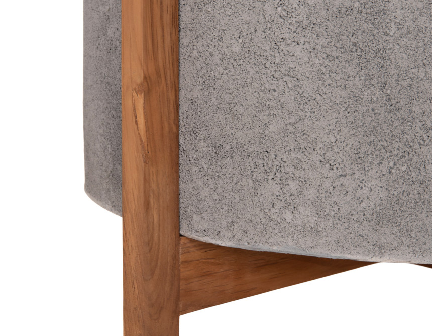 ΓΛΑΣΤΡΑ ΕΣΩΤ.ΧΩΡΟΥ HOFF HM4682.03L FIBER CEMENT ΓΚΡΙ-TEAK ΒΑΣΗ Φ50x35Υεκ