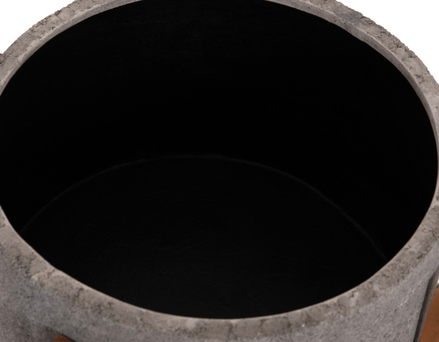 ΓΛΑΣΤΡΑ ΕΣΩΤ.ΧΩΡΟΥ HOFF HM4682.03L FIBER CEMENT ΓΚΡΙ-TEAK ΒΑΣΗ Φ50x35Υεκ