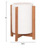 ΓΛΑΣΤΡΑ ΕΣΩΤ.ΧΩΡΟΥ HOFF HM4682.02S FIBER CEMENT ΛΕΥΚΟ-TEAK ΒΑΣΗ Φ31x43Υεκ