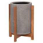 ΓΛΑΣΤΡΑ ΕΣΩΤ.ΧΩΡΟΥ HOFF HM4682.03S FIBER CEMENT ΓΚΡΙ-TEAK ΒΑΣΗ Φ31x43Υεκ