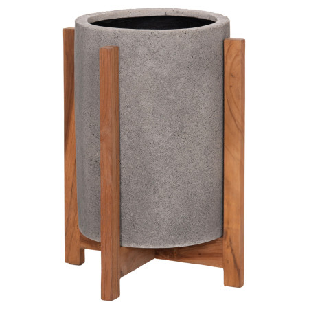 ΓΛΑΣΤΡΑ ΕΣΩΤ.ΧΩΡΟΥ HOFF HM4682.03S FIBER CEMENT ΓΚΡΙ-TEAK ΒΑΣΗ Φ31x43Υεκ