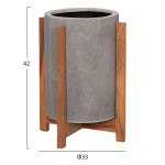 ΓΛΑΣΤΡΑ ΕΣΩΤ.ΧΩΡΟΥ HOFF HM4682.03S FIBER CEMENT ΓΚΡΙ-TEAK ΒΑΣΗ Φ31x43Υεκ