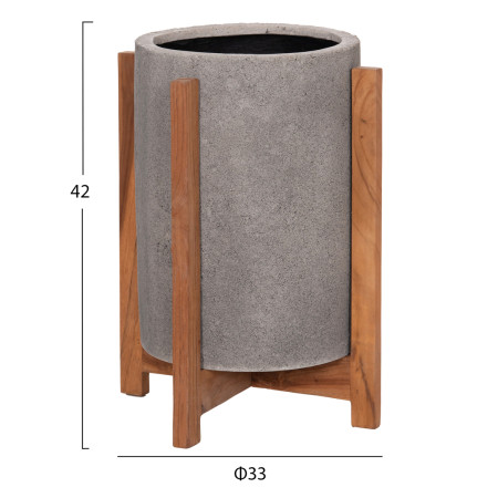 ΓΛΑΣΤΡΑ ΕΣΩΤ.ΧΩΡΟΥ HOFF HM4682.03S FIBER CEMENT ΓΚΡΙ-TEAK ΒΑΣΗ Φ31x43Υεκ