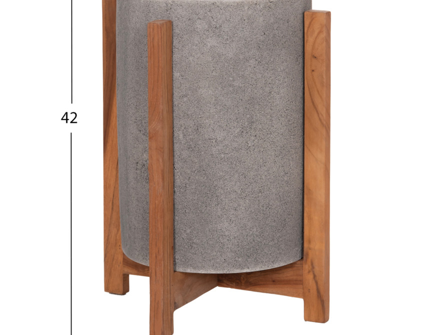 ΓΛΑΣΤΡΑ ΕΣΩΤ.ΧΩΡΟΥ HOFF HM4682.03S FIBER CEMENT ΓΚΡΙ-TEAK ΒΑΣΗ Φ31x43Υεκ