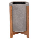 ΓΛΑΣΤΡΑ ΕΣΩΤ.ΧΩΡΟΥ HOFF HM4682.03S FIBER CEMENT ΓΚΡΙ-TEAK ΒΑΣΗ Φ31x43Υεκ