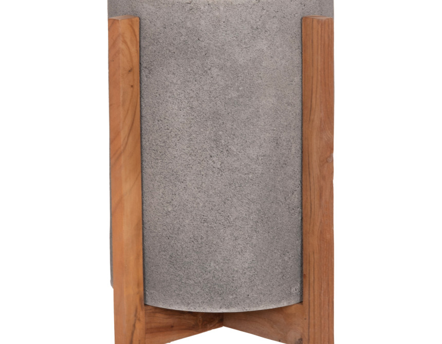 ΓΛΑΣΤΡΑ ΕΣΩΤ.ΧΩΡΟΥ HOFF HM4682.03S FIBER CEMENT ΓΚΡΙ-TEAK ΒΑΣΗ Φ31x43Υεκ