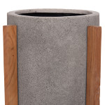 ΓΛΑΣΤΡΑ ΕΣΩΤ.ΧΩΡΟΥ HOFF HM4682.03S FIBER CEMENT ΓΚΡΙ-TEAK ΒΑΣΗ Φ31x43Υεκ