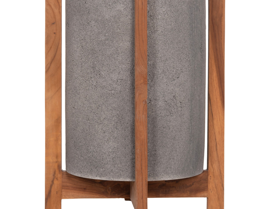 ΓΛΑΣΤΡΑ ΕΣΩΤ.ΧΩΡΟΥ HOFF HM4682.03S FIBER CEMENT ΓΚΡΙ-TEAK ΒΑΣΗ Φ31x43Υεκ