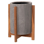ΓΛΑΣΤΡΑ ΕΣΩΤ.ΧΩΡΟΥ HOFF HM4682.03S FIBER CEMENT ΓΚΡΙ-TEAK ΒΑΣΗ Φ31x43Υεκ