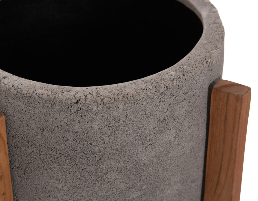 ΓΛΑΣΤΡΑ ΕΣΩΤ.ΧΩΡΟΥ HOFF HM4682.03S FIBER CEMENT ΓΚΡΙ-TEAK ΒΑΣΗ Φ31x43Υεκ