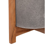 ΓΛΑΣΤΡΑ ΕΣΩΤ.ΧΩΡΟΥ HOFF HM4682.03S FIBER CEMENT ΓΚΡΙ-TEAK ΒΑΣΗ Φ31x43Υεκ