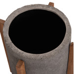 ΓΛΑΣΤΡΑ ΕΣΩΤ.ΧΩΡΟΥ HOFF HM4682.03S FIBER CEMENT ΓΚΡΙ-TEAK ΒΑΣΗ Φ31x43Υεκ