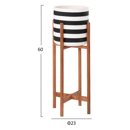 ΓΛΑΣΤΡΑ ΕΣΩΤ.ΧΩΡΟΥ RENTIL HM4683S FIBER CEMENT ΛΕΥΚΟ/ΜΑΥΡΟ--ΒΑΣΗ TEAK Φ35x45Υεκ