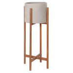 ΓΛΑΣΤΡΑ ΕΣΩΤ.ΧΩΡΟΥ RENTIL HM4684.03L FIBER CEMENT ΧΡΩΜΑ ΓΚΡΙ--ΒΑΣΗ TEAK Φ25x65Υ