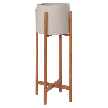 ΓΛΑΣΤΡΑ ΕΣΩΤ.ΧΩΡΟΥ RENTIL HM4684.03L FIBER CEMENT ΧΡΩΜΑ ΓΚΡΙ--ΒΑΣΗ TEAK Φ25x65Υ