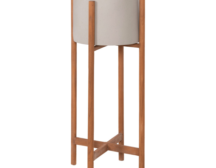 ΓΛΑΣΤΡΑ ΕΣΩΤ.ΧΩΡΟΥ RENTIL HM4684.03L FIBER CEMENT ΧΡΩΜΑ ΓΚΡΙ--ΒΑΣΗ TEAK Φ25x65Υ