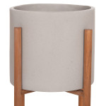 ΓΛΑΣΤΡΑ ΕΣΩΤ.ΧΩΡΟΥ RENTIL HM4684.03L FIBER CEMENT ΧΡΩΜΑ ΓΚΡΙ--ΒΑΣΗ TEAK Φ25x65Υ