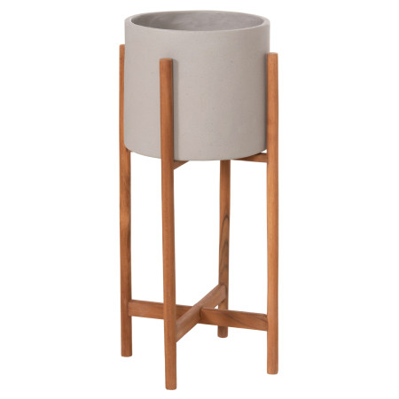 ΓΛΑΣΤΡΑ ΕΣΩΤ.ΧΩΡΟΥ RENTIL HM4684.03S FIBER CEMENT ΧΡΩΜΑ ΓΚΡΙ--ΒΑΣΗ TEAK Φ25x55Υ