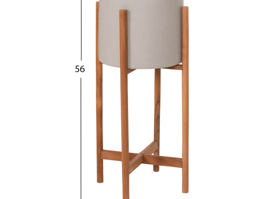 ΓΛΑΣΤΡΑ ΕΣΩΤ.ΧΩΡΟΥ RENTIL HM4684.03S FIBER CEMENT ΧΡΩΜΑ ΓΚΡΙ--ΒΑΣΗ TEAK Φ25x55Υ