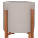 ΓΛΑΣΤΡΑ ΕΣΩΤ.ΧΩΡΟΥ RENTIL HM4684.03S FIBER CEMENT ΧΡΩΜΑ ΓΚΡΙ--ΒΑΣΗ TEAK Φ25x55Υ