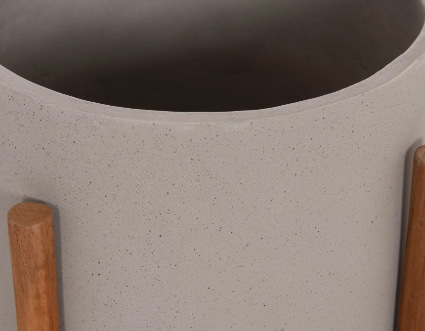 ΓΛΑΣΤΡΑ ΕΣΩΤ.ΧΩΡΟΥ RENTIL HM4684.03S FIBER CEMENT ΧΡΩΜΑ ΓΚΡΙ--ΒΑΣΗ TEAK Φ25x55Υ