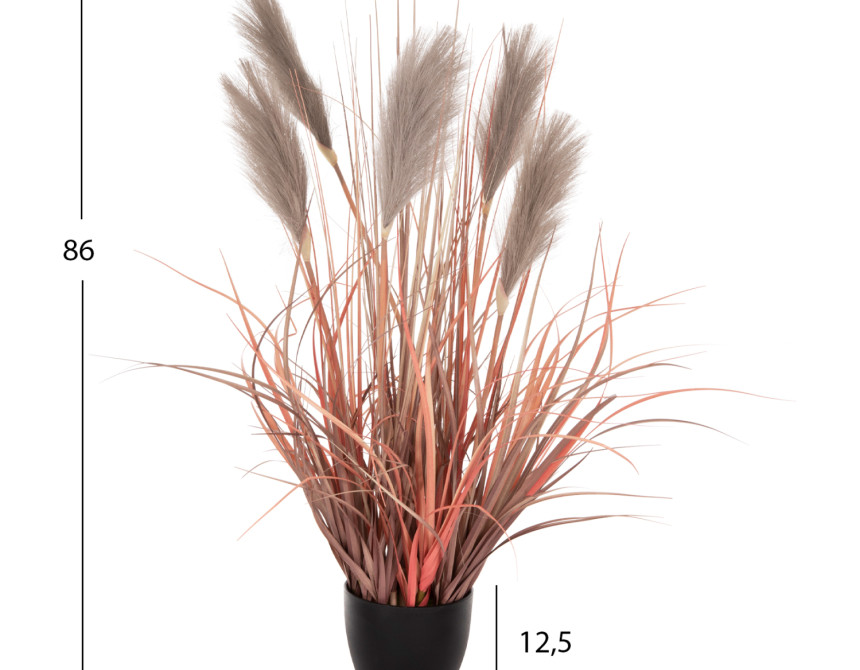 ΔΙΑΚΟΣΜΗΤΙΚΟ ΣΥΝΘΕΤΙΚΟ ΦΥΤΟ ΣΕ ΓΛΑΣΤΡΑ GRASS+FEATHER Φ14,5x12,5-86Υ εκ. HM4015