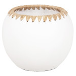 ΔΙΑΚΟΣΜΗΤΙΚΟ ΒΑΖΟ HM4375 ΤΕΡΑΚΟΤΑ ΣΕ ΛΕΥΚΟ ΜΕ ΠΛΕΞΗ ΨΑΘΑΣ ΣΤΟ ΣΤΟΜΙΟ Φ29x23Υεκ.