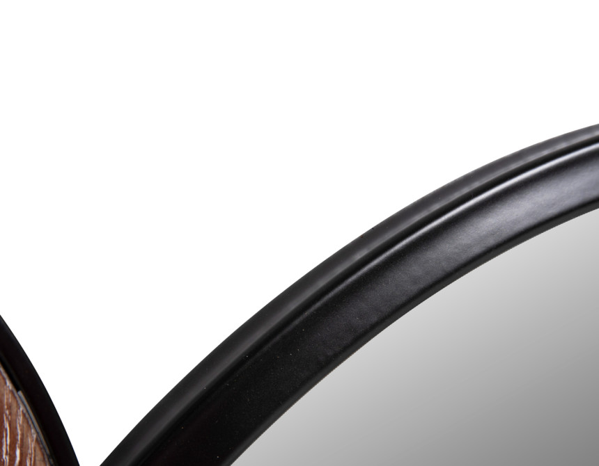 ΚΑΘΡΕΠΤΗΣ ΤΟΙΧΟΥ ΣΤΡΟΓΓΥΛΟΣ DAVION HM4217 MDF-BLACK METAL 123x5x63Υεκ.