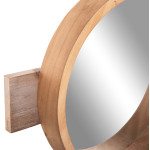 ΚΑΘΡΕΠΤΗΣ ΤΟΙΧΟΥ ΣΤΡΟΓΓΥΛΟΣ SCUTTLE HM4222 FIR WOOD&MDF-BLACK METAL 80x6,5x30,5Υεκ.