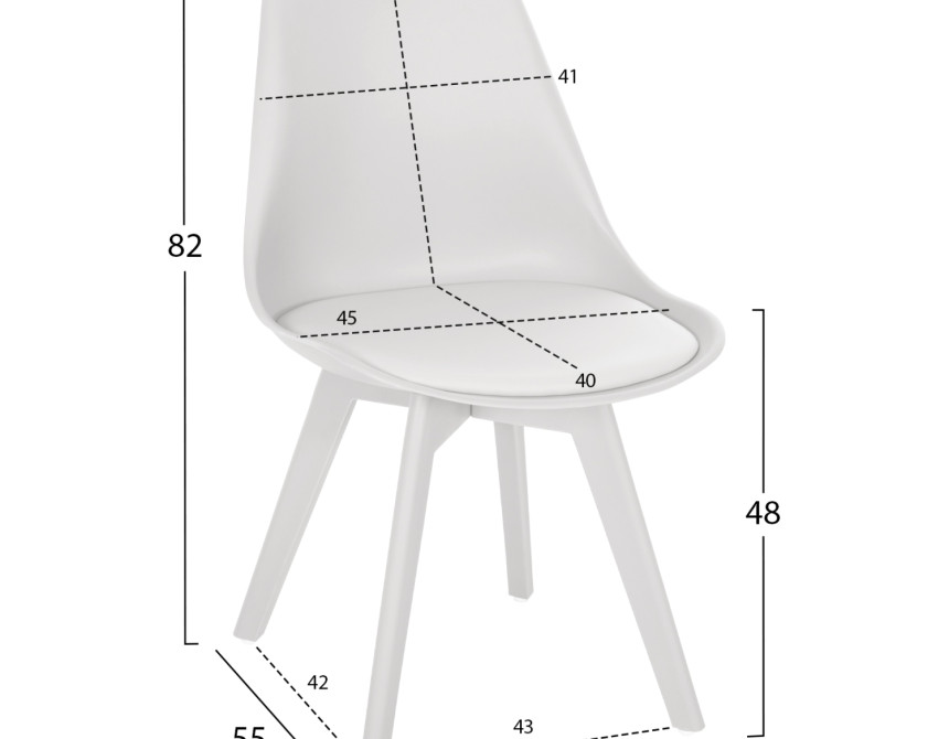 ΚΑΡΕΚΛΑ VEGAS HM0033.31 ΠΟΛΥΠΡΟΠΥΛΕΝΙΟΥ-PU- ΛΕΥΚΟ 47,5x55x82 εκ.