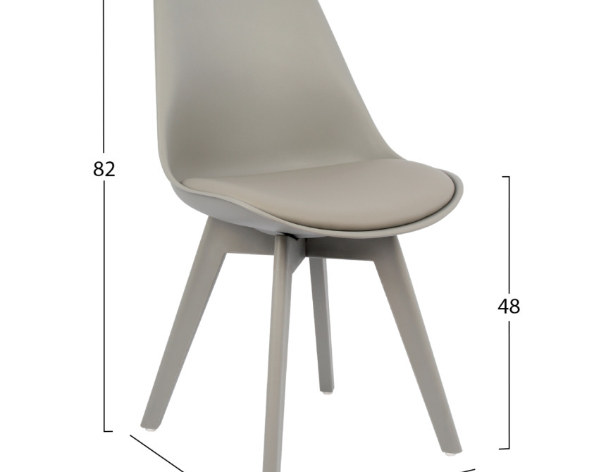 ΚΑΡΕΚΛΑ VEGAS HM0033.40 ΠΟΛΥΠΡΟΠΥΛΕΝΙΟΥ-PU-ΓΚΡΙ 48x56x82 εκ.