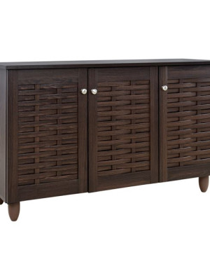 ΠΑΠΟΥΤΣΟΘΗΚΗ-ΝΤΟΥΛΑΠΙ 3 ΠΟΡΤΕΣ IGGY HM2211.01 WENGE 114Χ34Χ68εκ.