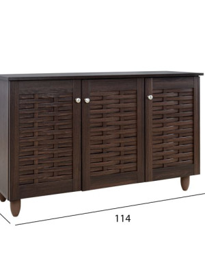 ΠΑΠΟΥΤΣΟΘΗΚΗ-ΝΤΟΥΛΑΠΙ 3 ΠΟΡΤΕΣ IGGY HM2211.01 WENGE 114Χ34Χ68εκ.