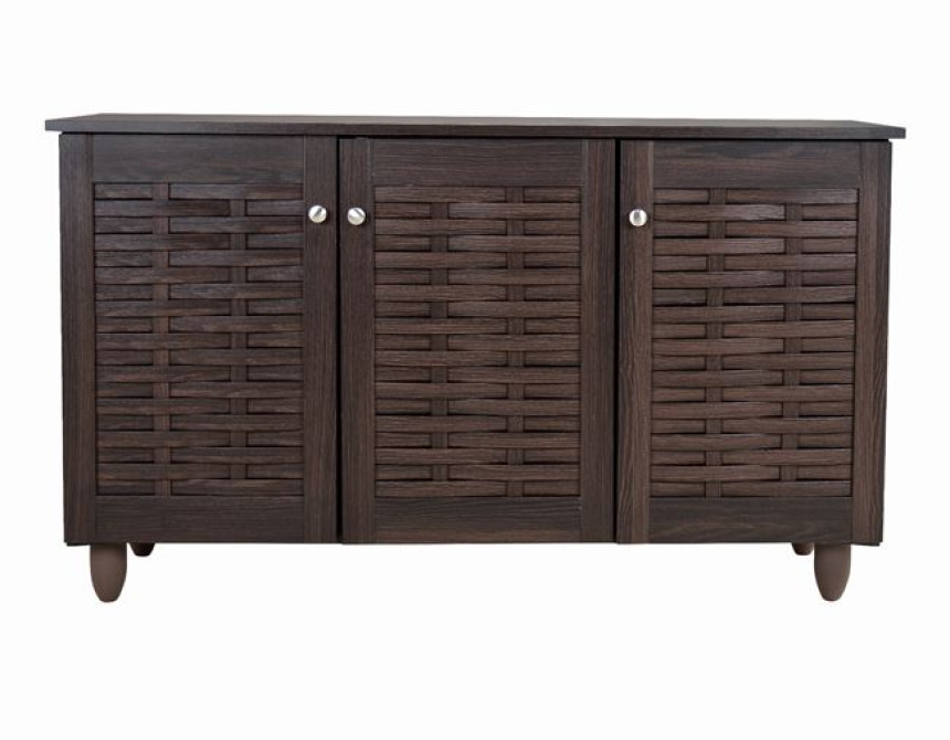 ΠΑΠΟΥΤΣΟΘΗΚΗ-ΝΤΟΥΛΑΠΙ 3 ΠΟΡΤΕΣ IGGY HM2211.01 WENGE 114Χ34Χ68εκ.