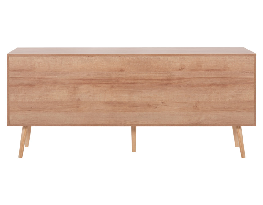 ΜΠΟΥΦΕΣ COLM HM9440.11 ΜΕΛΑΜΙΝΗΣ & ΣΥΝΘΕΤΙΚΟ RATTAN ΣΤΙΣ 4 ΠΟΡΤΕΣ 160x39,5x71Yεκ.