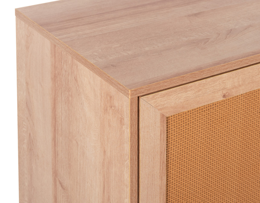 ΜΠΟΥΦΕΣ COLM HM9440.11 ΜΕΛΑΜΙΝΗΣ & ΣΥΝΘΕΤΙΚΟ RATTAN ΣΤΙΣ 4 ΠΟΡΤΕΣ 160x39,5x71Yεκ.