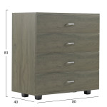 ΣΥΡΤΑΡΙΕΡΑ ΜΕΛΑΜΙΝΗΣ ME 4 ΣΥΡΤΑΡΙΑ DARK OLIVE HM8996.05 80x40x83Υεκ.