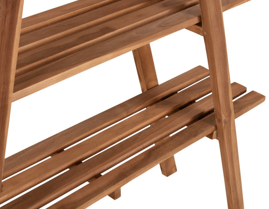 ΒΙΒΛΙΟΘΗΚΗ STAM HM7895 TEAK ΞΥΛΟ ΣΕ ΦΥΣΙΚΟ ΧΡΩΜΑ 120x33x180Y εκ.