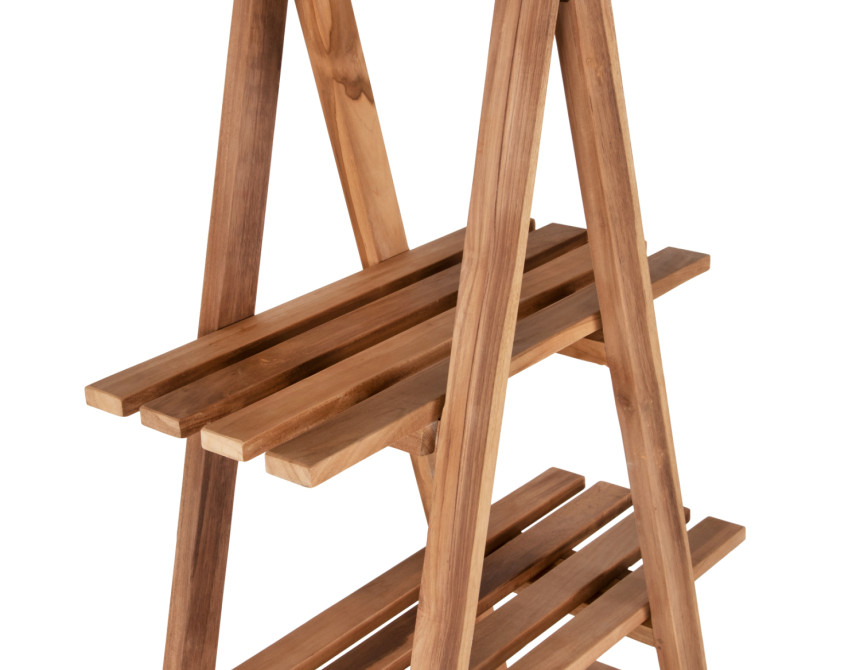 ΒΙΒΛΙΟΘΗΚΗ STAM HM7895 TEAK ΞΥΛΟ ΣΕ ΦΥΣΙΚΟ ΧΡΩΜΑ 120x33x180Y εκ.