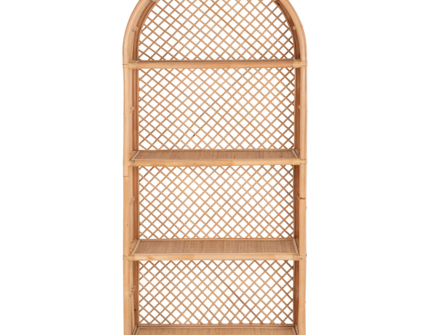 ΒΙΒΛΙΟΘΗΚΗ HM9552 ΑΠΟ ΦΥΣΙΚΟ RATTAN ΣΕ ΦΥΣΙΚΟ ΧΡΩΜΑ 80x40x182Υεκ.