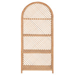 ΒΙΒΛΙΟΘΗΚΗ HM9552 ΑΠΟ ΦΥΣΙΚΟ RATTAN ΣΕ ΦΥΣΙΚΟ ΧΡΩΜΑ 80x40x182Υεκ.