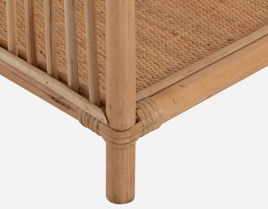 ΒΙΒΛΙΟΘΗΚΗ HM9552 ΑΠΟ ΦΥΣΙΚΟ RATTAN ΣΕ ΦΥΣΙΚΟ ΧΡΩΜΑ 80x40x182Υεκ.