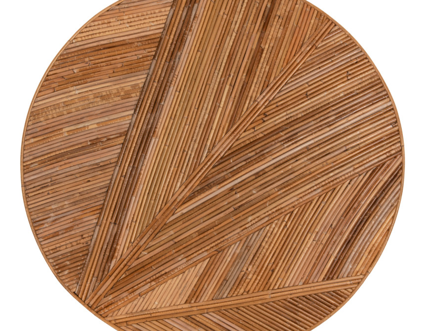 ΤΡΑΠΕΖΙ ΣΑΛΟΝΙΟΥ GATSBY ΣΤΡΟΓΓΥΛΟ HM9651 RATTAN ΧΡΩΜΑ ΦΥΣΙΚΟ Φ100x50Y εκ.