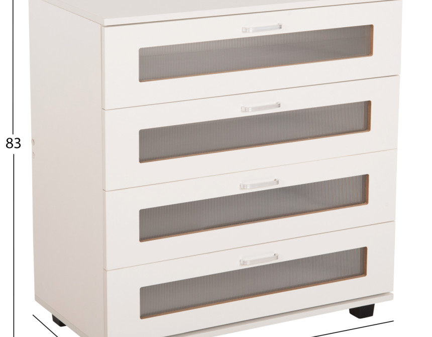 ΣΥΡΤΑΡΙΕΡΑ ΜΕΛΑΜΙΝΗΣ THORGAN HM9880.03 4 ΣΥΡΤΑΡΙΑ-ΛΕΥΚΟ ΧΡΩΜΑ 80Χ40Χ83Υεκ