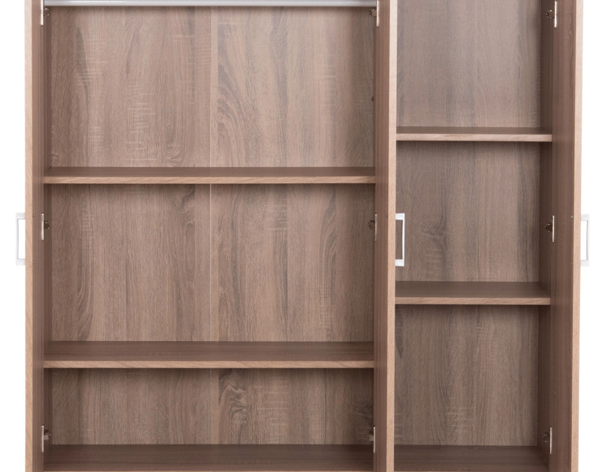 ΝΤΟΥΛΑΠΑ 3ΦΥΛΛΗ ΜΕ ΡΑΦΙΑ BAILEY HM2482.01 SONAMA OAK ΜΕΛΑΜΙΝΗ 120-116x40x123,5Υεκ.